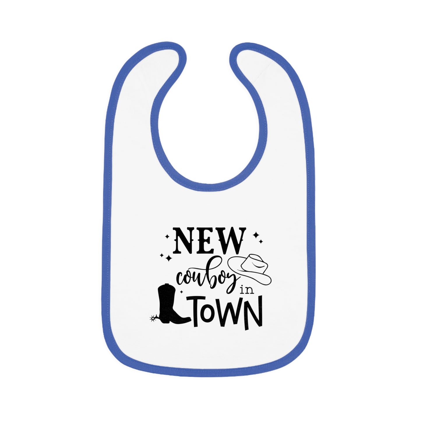 Baby Cowboy Bib, Cute Baby Shower Gift, Newborn Bib for Boys, Western Theme Baby Gear, Baby Feeding Apparel