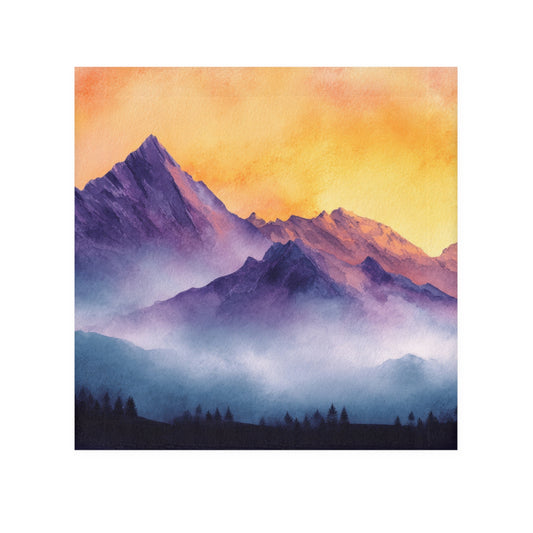 Mountain Sunrise Face Towel, Soft and Absorbent, Nature Lover Gift, Spa Essential, Bathroom Decor, Travel Accessory, Eco-Friendly