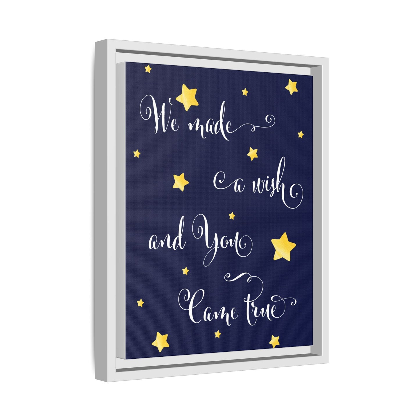 Framed Canvas Wall Art - "We Made a Wish and You Came True" - Perfect Gift for Birthdays, Baby Showers, Nursery Decor, Home Accent, [...]