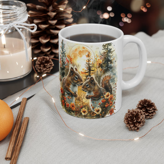 Autumn 11 oz.  Squirrel Mug