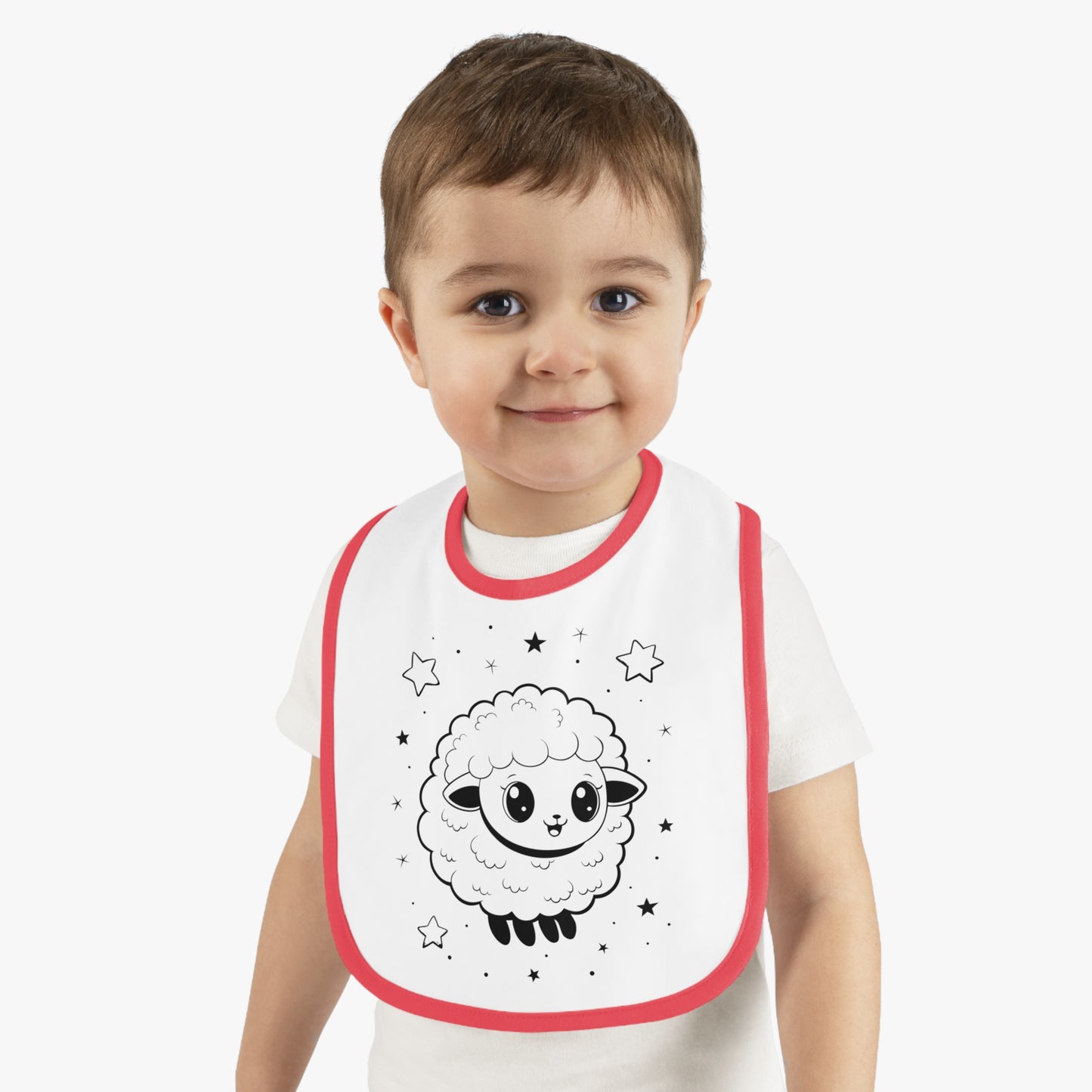 Cute Sheep Baby Bib, Cute Drool Bib, Newborn Gift, Baby Shower Gift, Toddler Bib, Infant Feeding Accessory