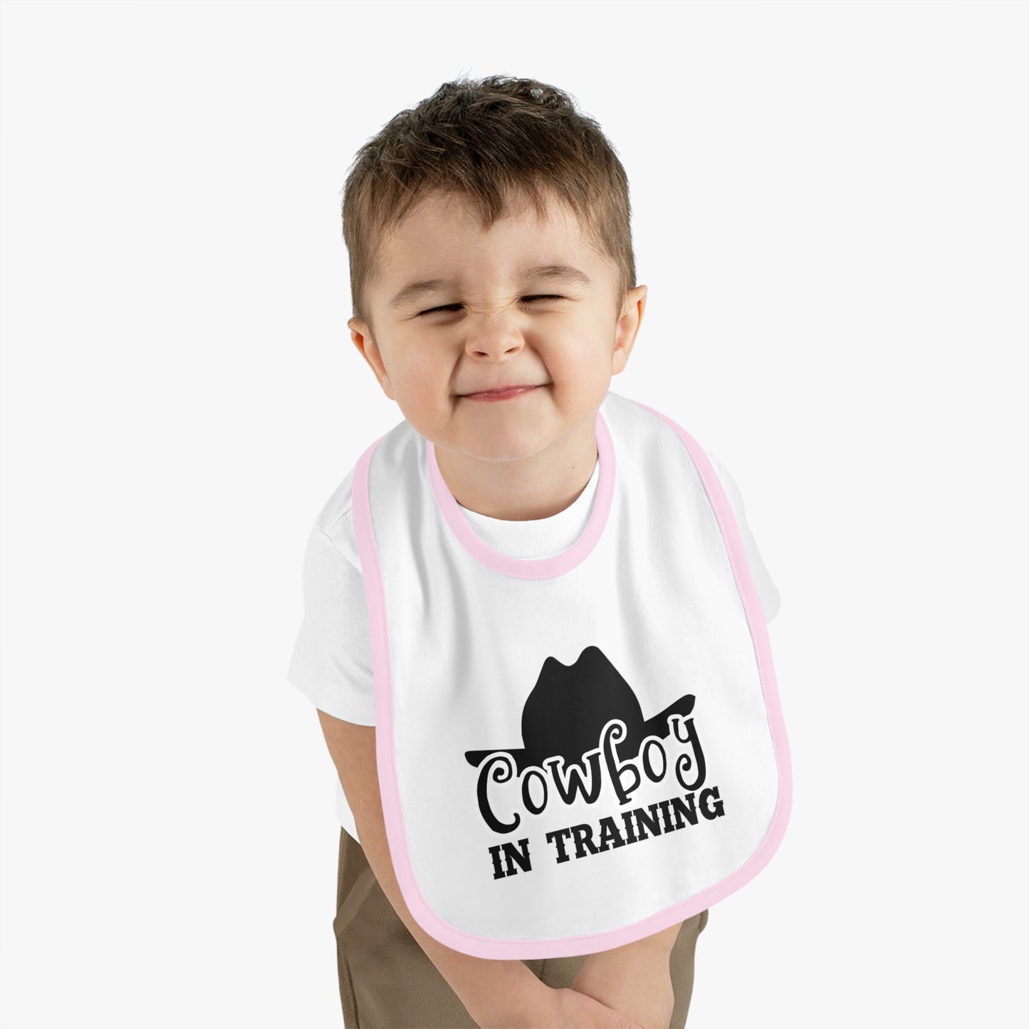 Cute Cowboy Bib for Toddlers - Perfect Baby Gift, Fun Baby Shower Present, Western Theme Feeding Bib, Adorable Baby Outfit