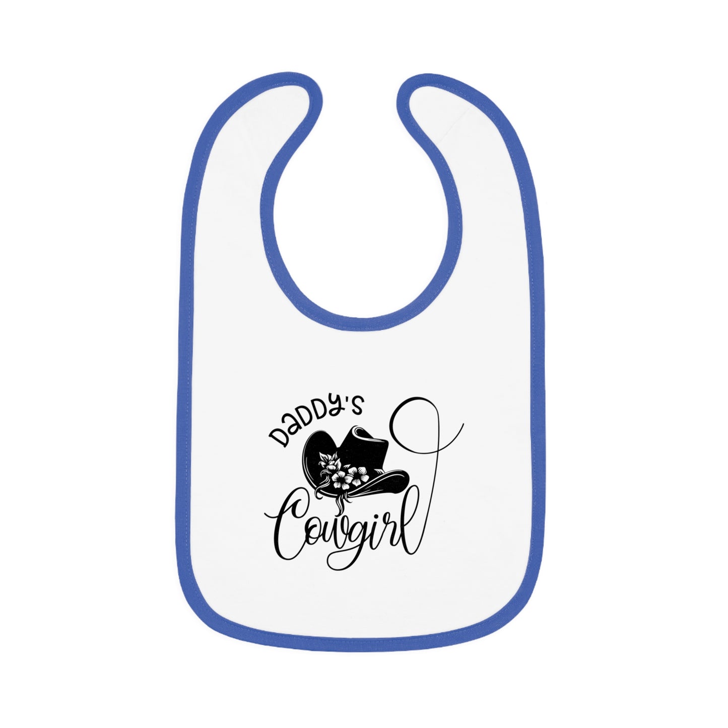 Daddy's Cowgirl Jersey Bib - Cute Baby Feeding Bib, Infant Gift for New Parents, Western Theme Baby Shower, Toddler Apparel