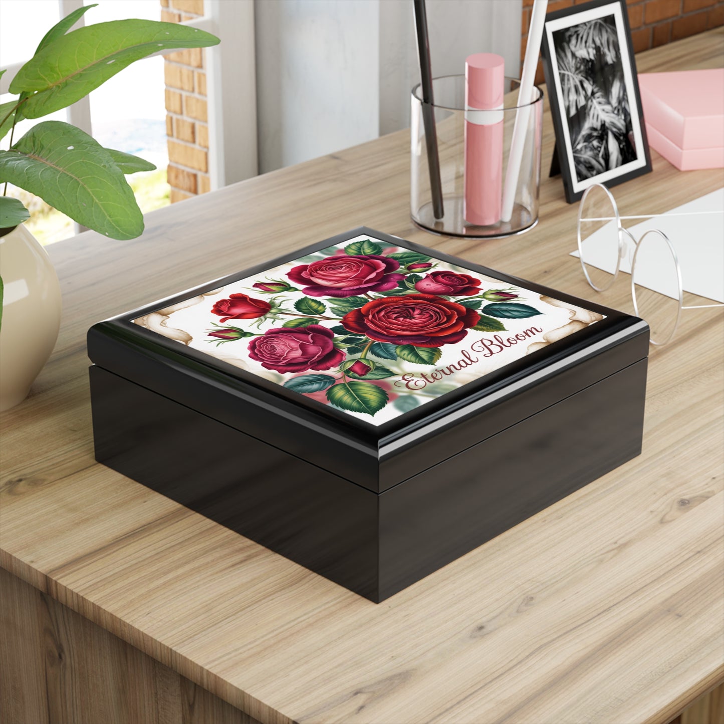 Elegant Floral Jewelry Box | Eternal Bloom Design, Jewelry Storage, Gift for Her, Wedding, Anniversary, Storage Box