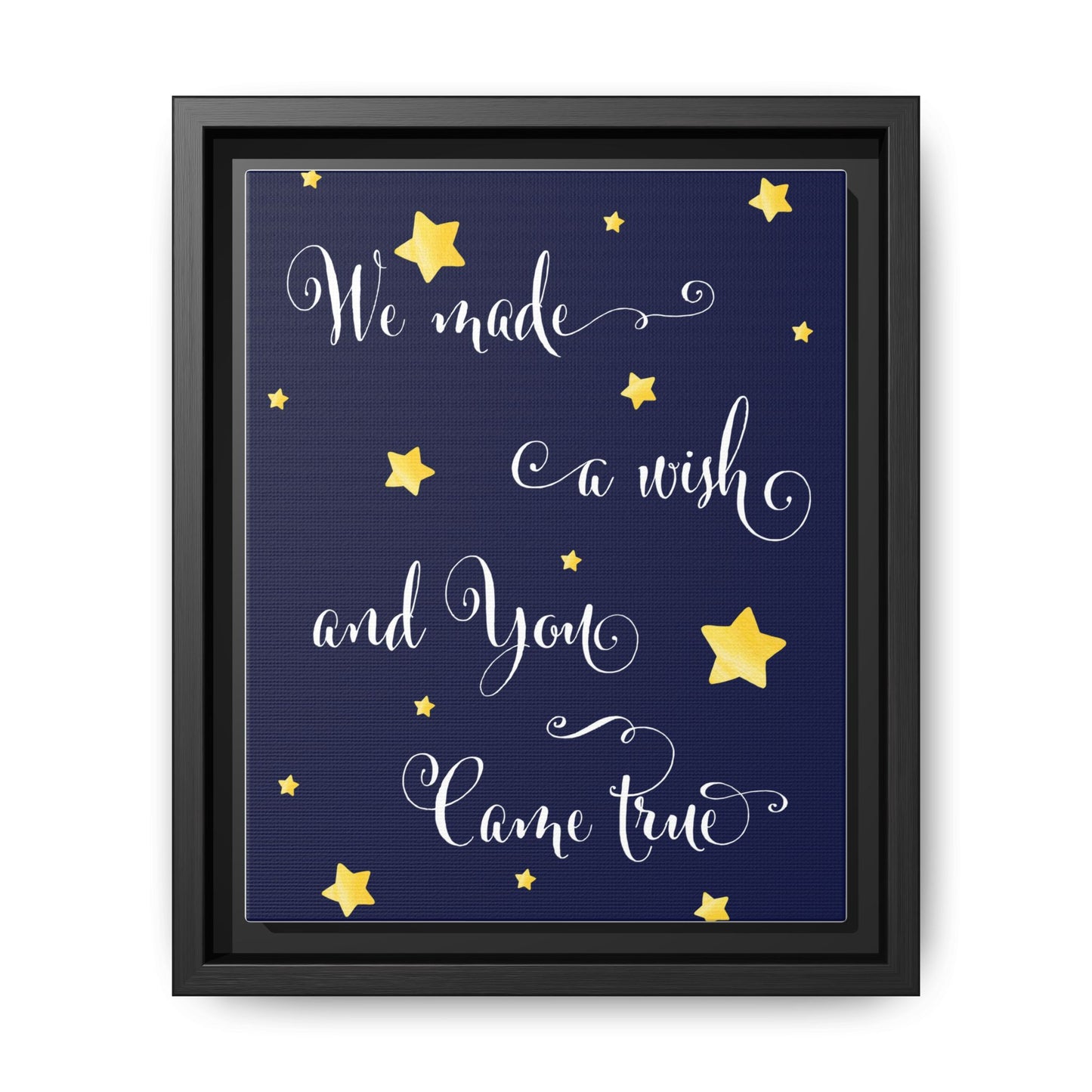 Framed Canvas Wall Art - "We Made a Wish and You Came True" - Perfect Gift for Birthdays, Baby Showers, Nursery Decor, Home Accent, [...]