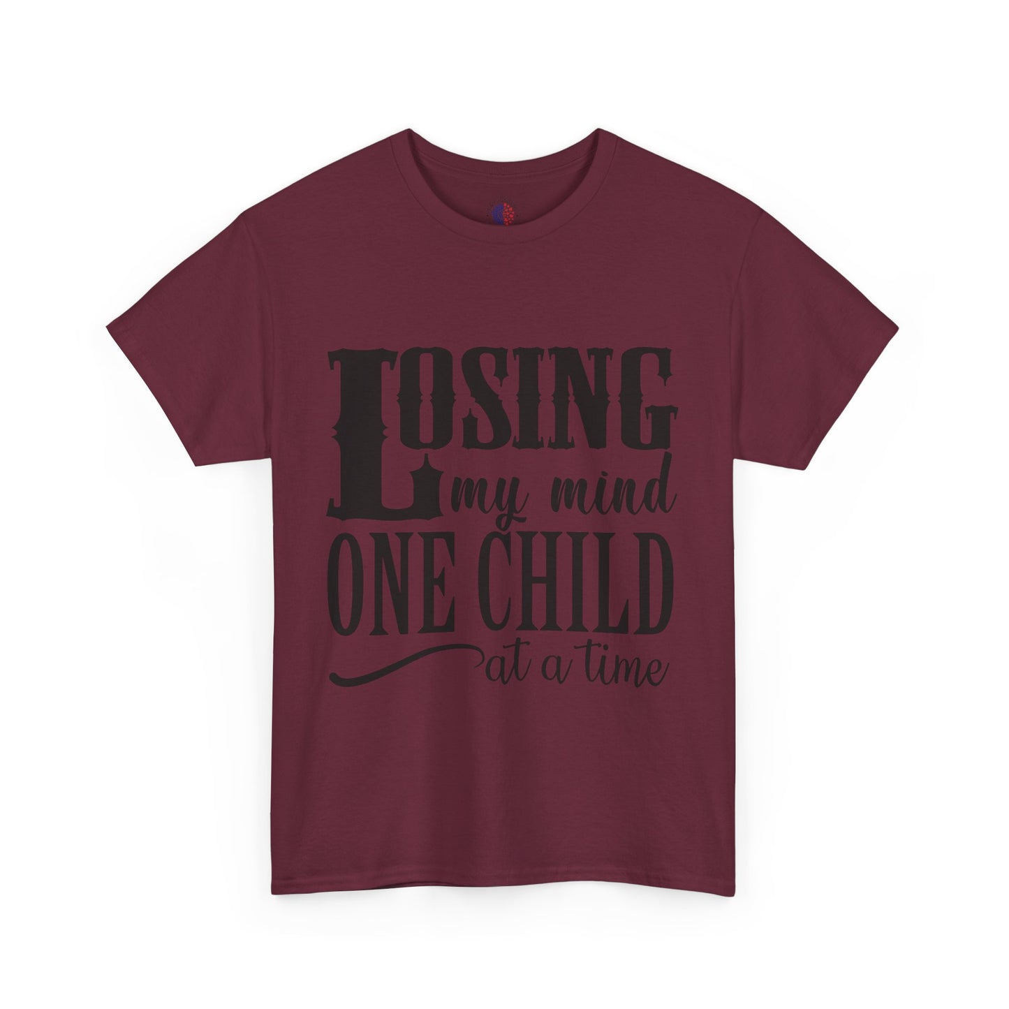 Losing My Mind Unisex Heavy Cotton Tee, Funny Parents T-Shirt, Gift for Moms, Humor Shirt for Dad, Casual Wear, Family Humor Top