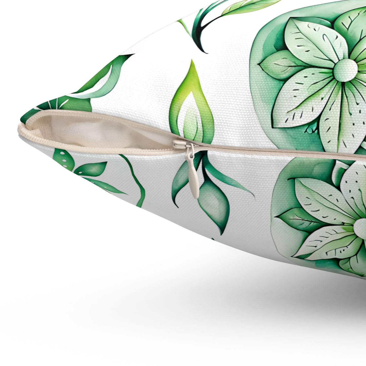 Botanical Green Mandala Pillow, Cozy Home Decor, Elegant Gift for Garden Lovers, Seasonal Refresh, Decorative Cushion