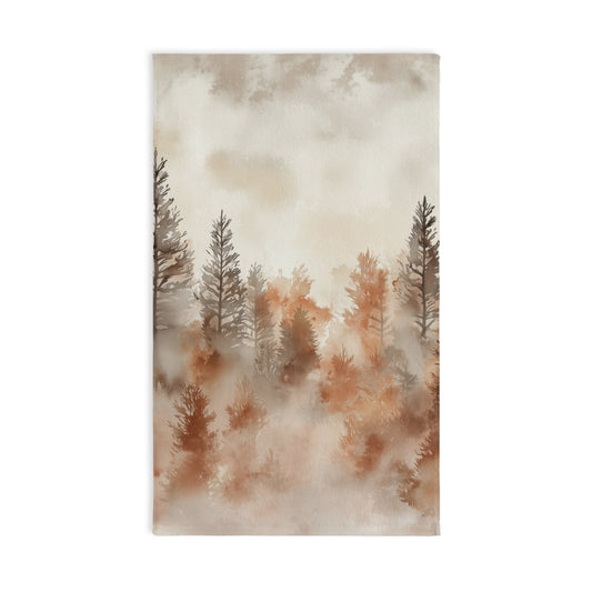 Serene Autumn Hand Towel, Rustic Bathroom Decor, Cozy Home Accessory, Gift for Nature Lovers, Fall Hand Towel, Kitchen Towel
