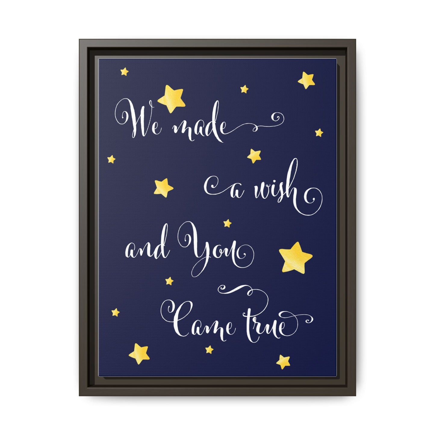 Framed Canvas Wall Art - "We Made a Wish and You Came True" - Perfect Gift for Birthdays, Baby Showers, Nursery Decor, Home Accent, [...]