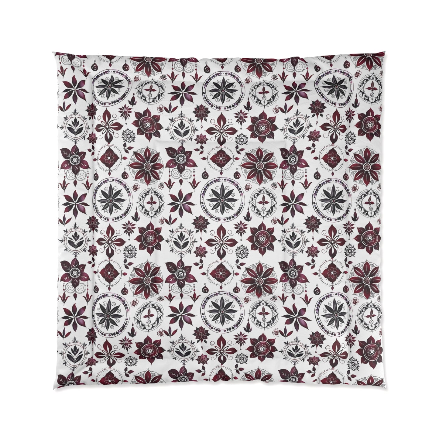 Cozy Floral Comforter - Boho Chic Bedding, Warmth for Home, Perfect for Winter, Housewarming Gift, Bed Decor