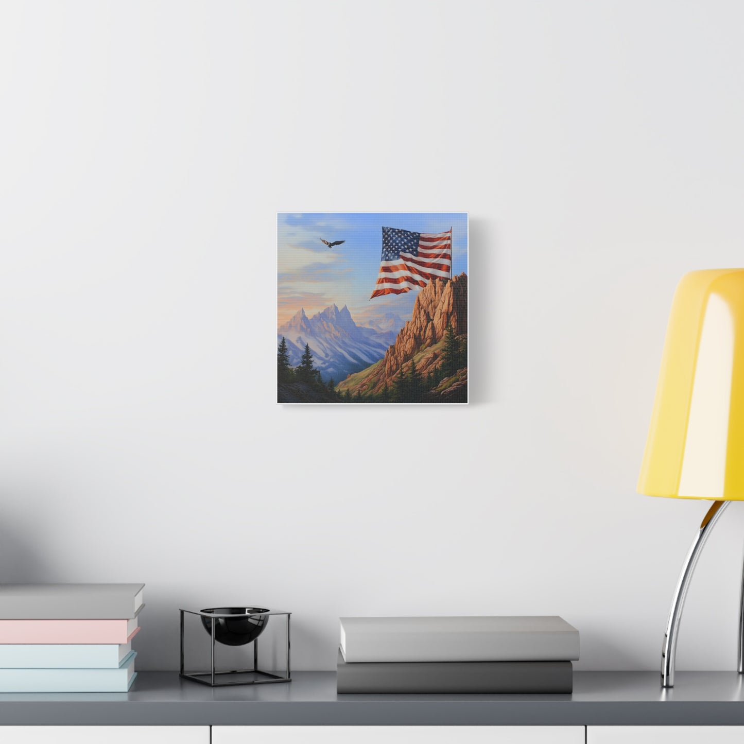 American Flag Mountain Canvas Wall Art, Patriotic Home Decor, Nature Artwork, Gift for Veterans, Independence Day Decoration, 4th of [...]