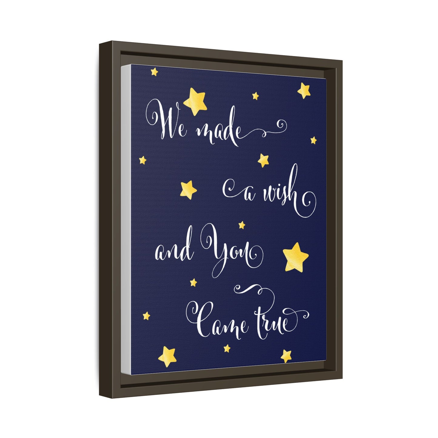 Framed Canvas Wall Art - "We Made a Wish and You Came True" - Perfect Gift for Birthdays, Baby Showers, Nursery Decor, Home Accent, [...]