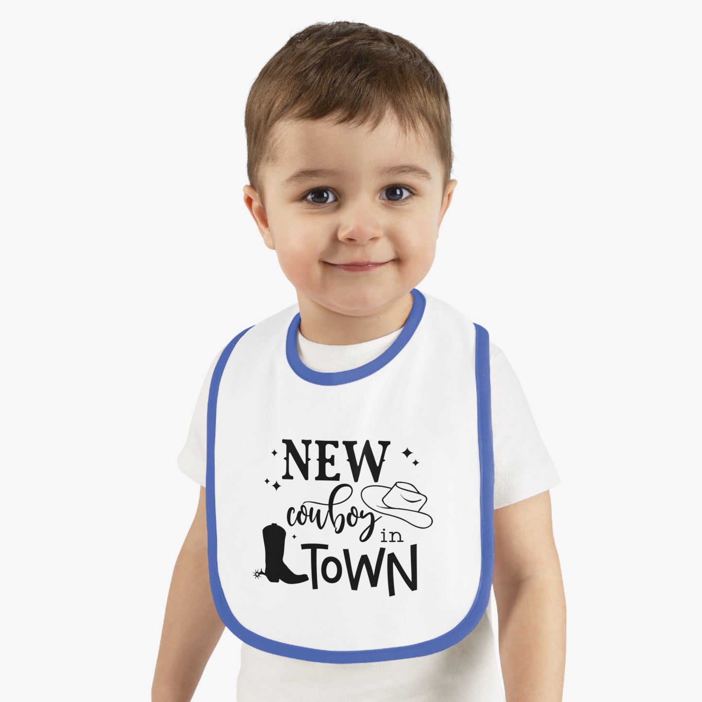 Baby Cowboy Bib, Cute Baby Shower Gift, Newborn Bib for Boys, Western Theme Baby Gear, Baby Feeding Apparel