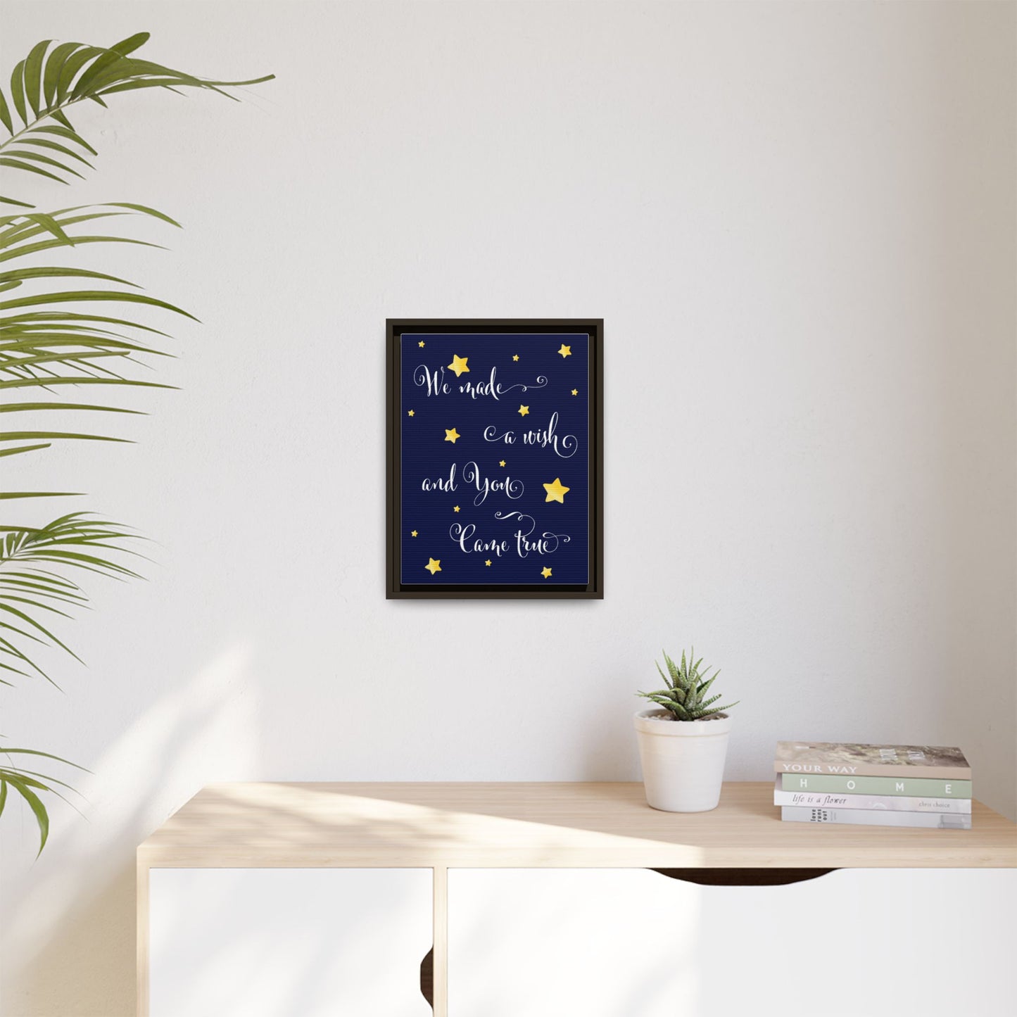 Framed Canvas Wall Art - "We Made a Wish and You Came True" - Perfect Gift for Birthdays, Baby Showers, Nursery Decor, Home Accent, [...]