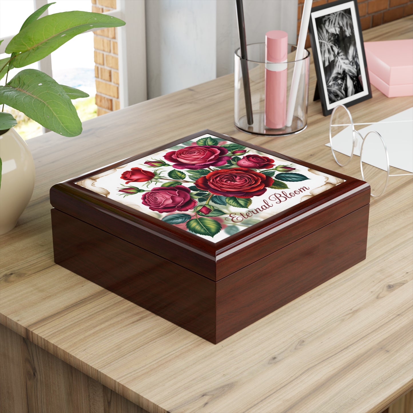 Elegant Floral Jewelry Box | Eternal Bloom Design, Jewelry Storage, Gift for Her, Wedding, Anniversary, Storage Box