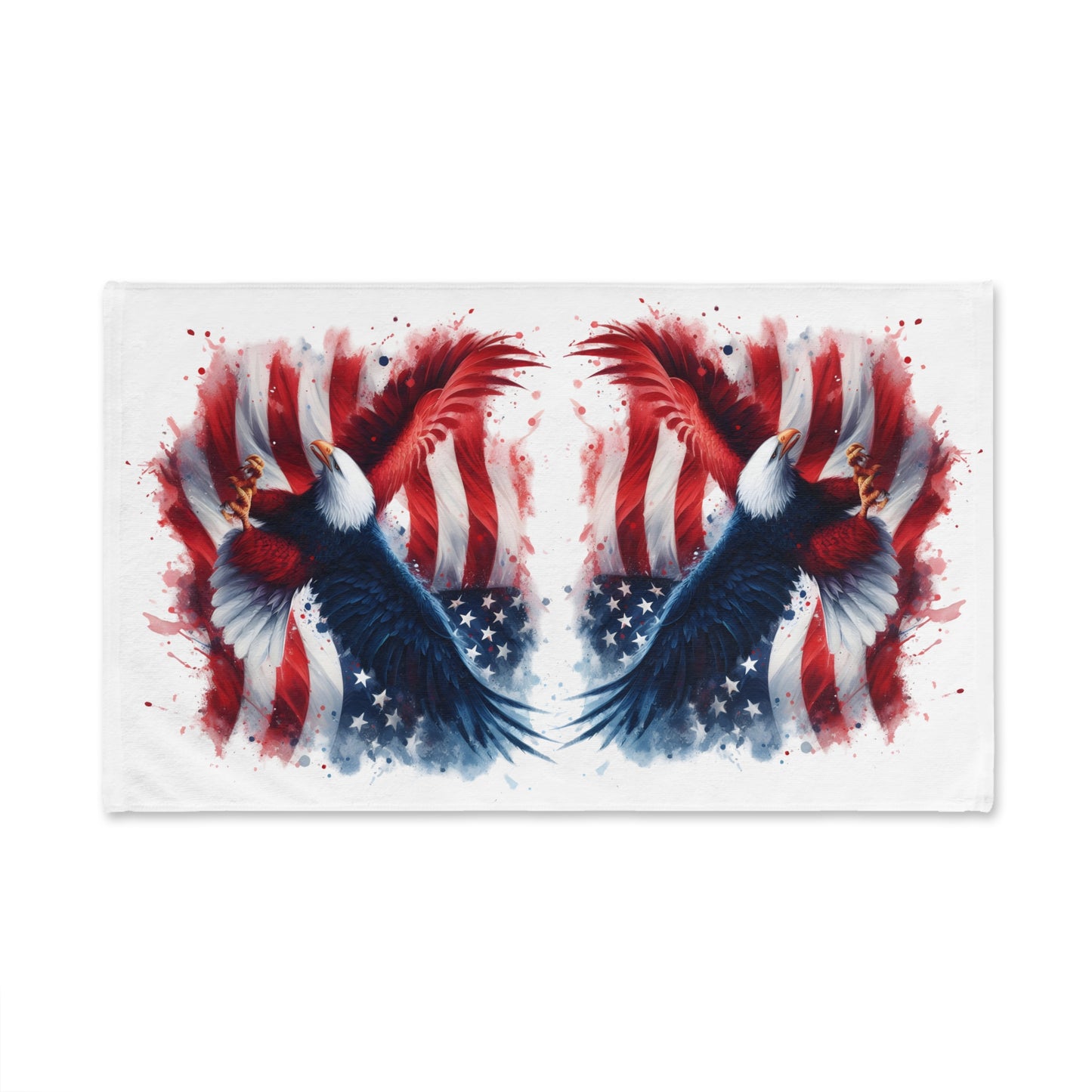 Patriotic Eagle Hand Towel, USA Kitchen Decor, American Flag Gift, Holiday Towel, Eagle Wall Art