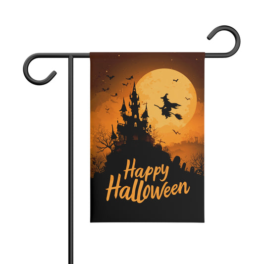 Spooktacular Halloween Garden Banner, Outdoor Decor, Fall Decoration, Halloween Party, Unique Yard Flag, Witch Theme