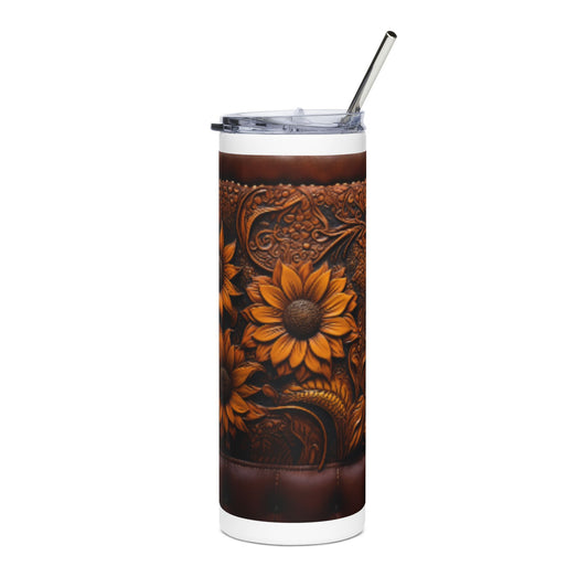 Handcrafted Floral Stainless Steel Tumbler | Perfect Gift for Warm Drinks, Travel, and Home Decor | Stylish and Eco-Friendly