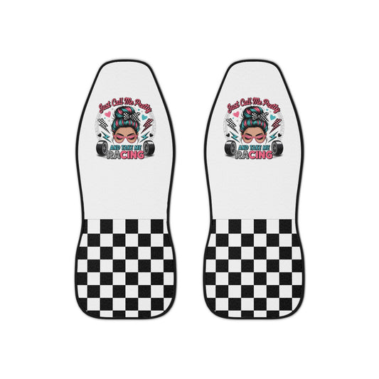 Racing-Themed Car Seat Covers - Stylish and Fun for Car Enthusiasts, Auto Gifts, Checkered Pattern, Race Day Decor, Stylish Car Accessories