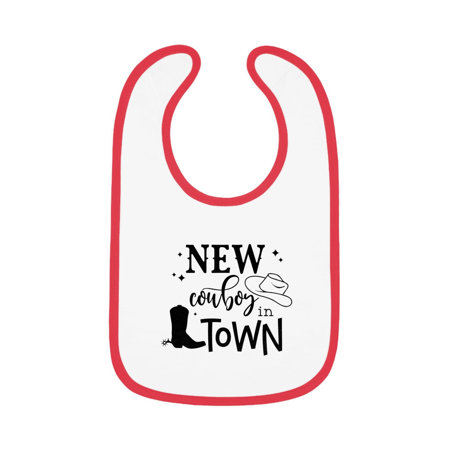 Baby Cowboy Bib, Cute Baby Shower Gift, Newborn Bib for Boys, Western Theme Baby Gear, Baby Feeding Apparel