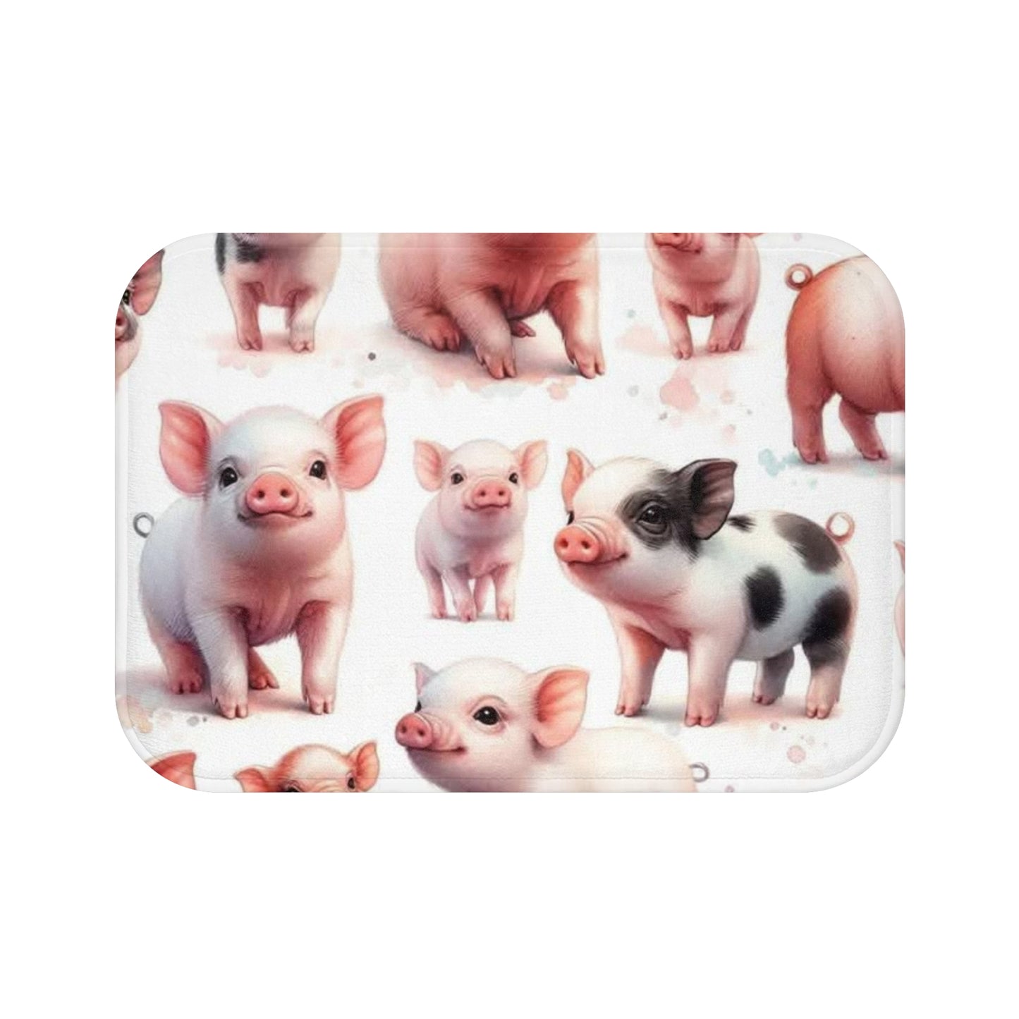 Cute Pig Bath Mat, Farmhouse Decor, Animal Lover Gift, Kitchen Rug, Bathroom Accessory, Easter Gift, Pig-Themed Home