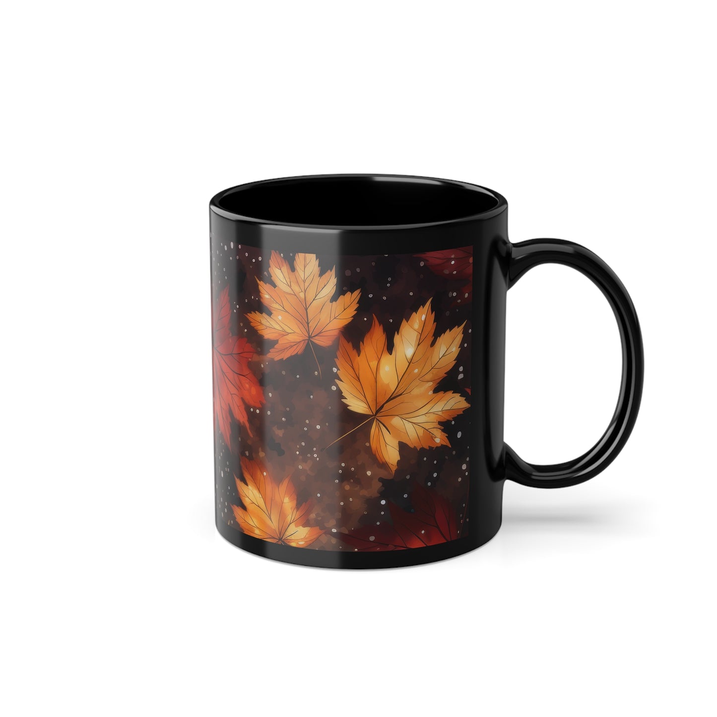 11 oz. Autumn Leaves Coffee Mug, Cozy Fall Decor, Seasonal Gift, Hot Beverage Cup, Thanksgiving Present