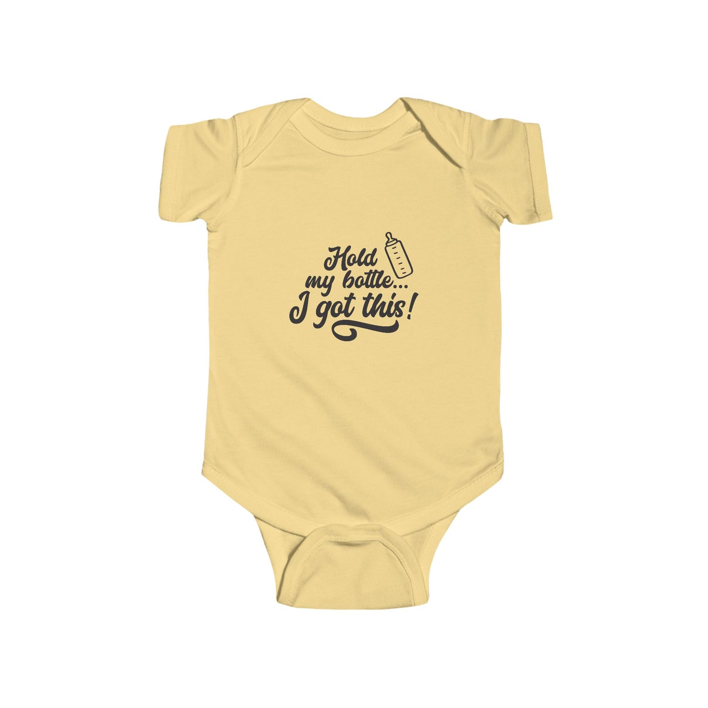 Infant Bodysuit - "Hold my bottle... I got this!" - Cute Baby Gift, Funny Infant Outfit, Baby Shower Clothes, Newborn Apparel, [...]