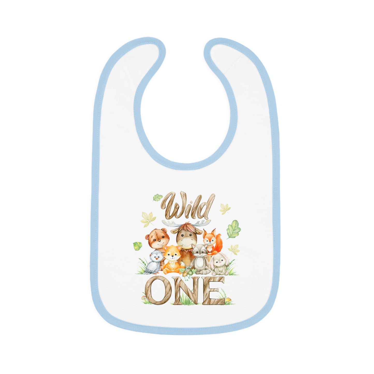Wild One Baby Bib - Cute Animal Design, Perfect for First Birthdays, Baby Shower Gift, Toddler Accessories, Gender-Neutral
