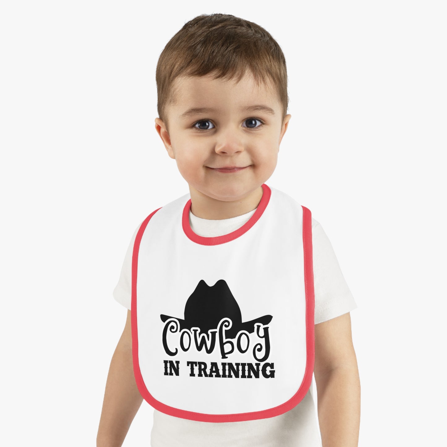 Cute Cowboy Bib for Toddlers - Perfect Baby Gift, Fun Baby Shower Present, Western Theme Feeding Bib, Adorable Baby Outfit