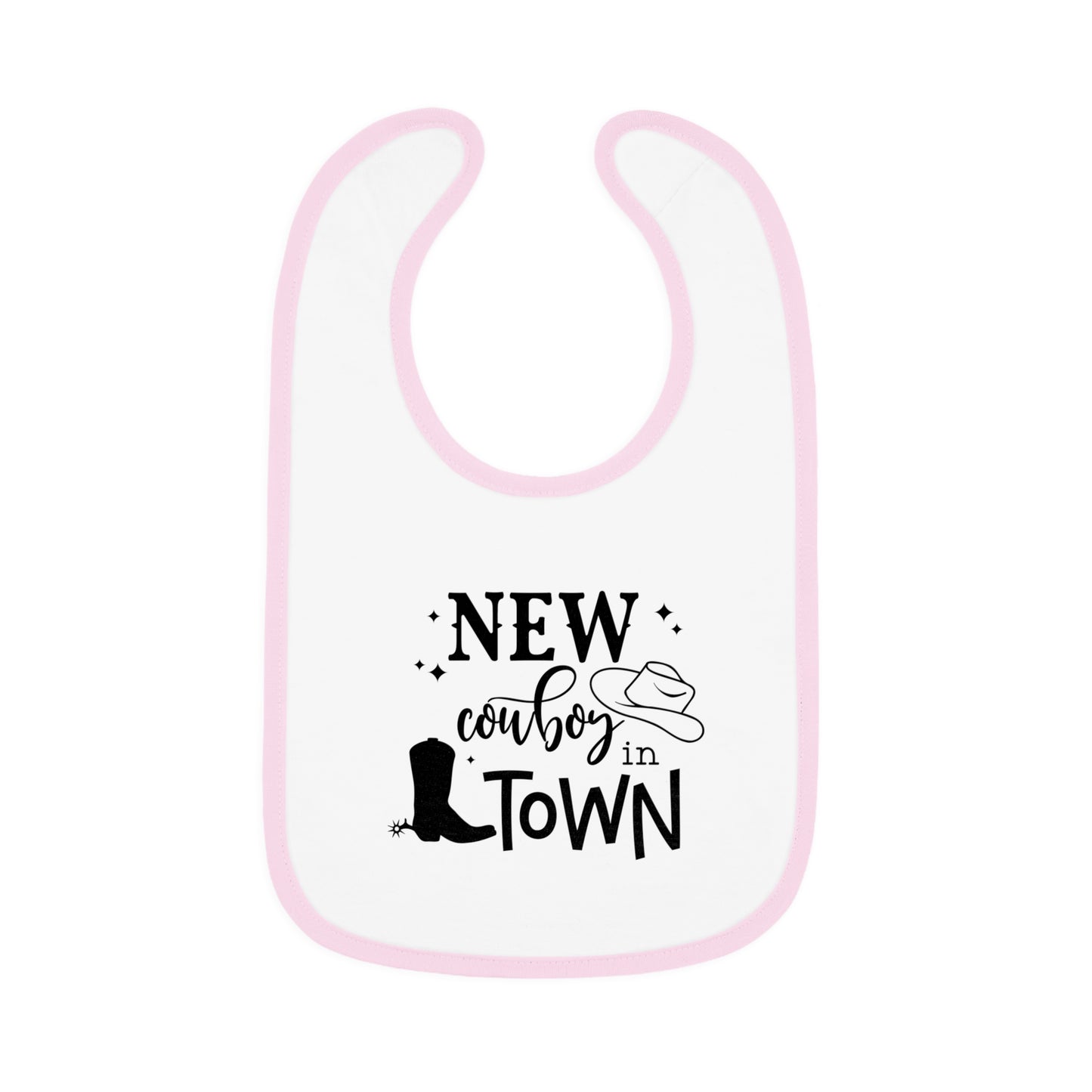 Baby Cowboy Bib, Cute Baby Shower Gift, Newborn Bib for Boys, Western Theme Baby Gear, Baby Feeding Apparel