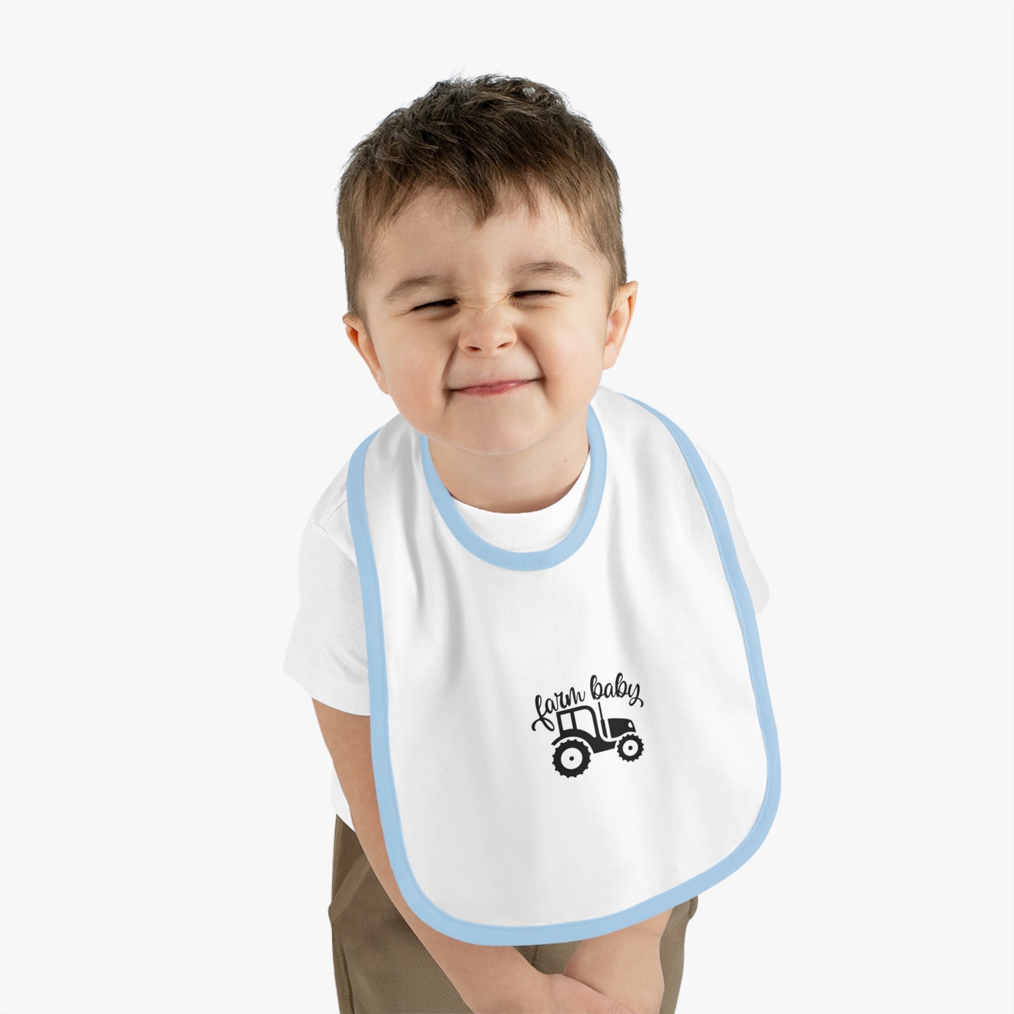 Farm Baby Bib, Cute Baby Bib for Newborns, Infant Gift, Tractor Bib, Baby Shower Gift, Farm-Themed Baby Essentials