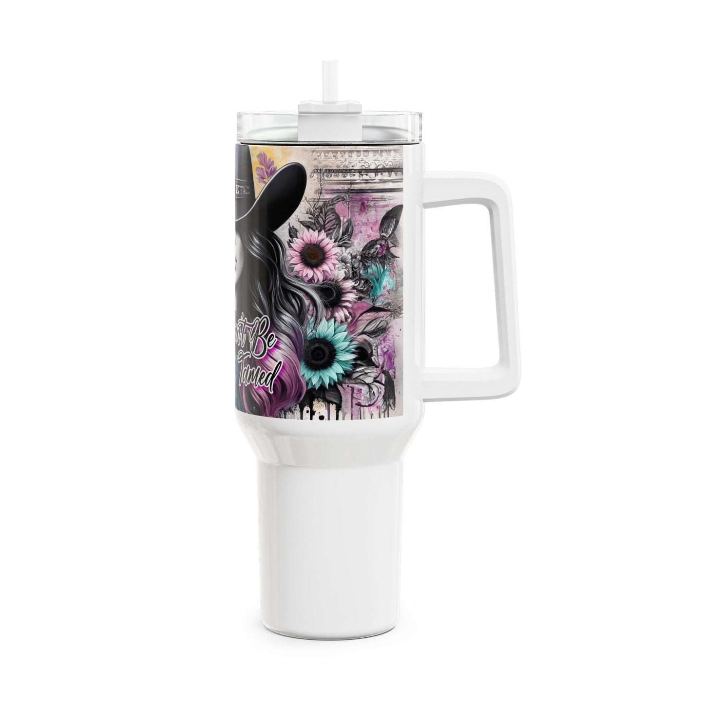 Western Floral Tumbler, Cowboy Cowgirl Drinkware, 40oz Travel Mug, Gifts for Her, Country Party Decor, Summer BBQ Accessories