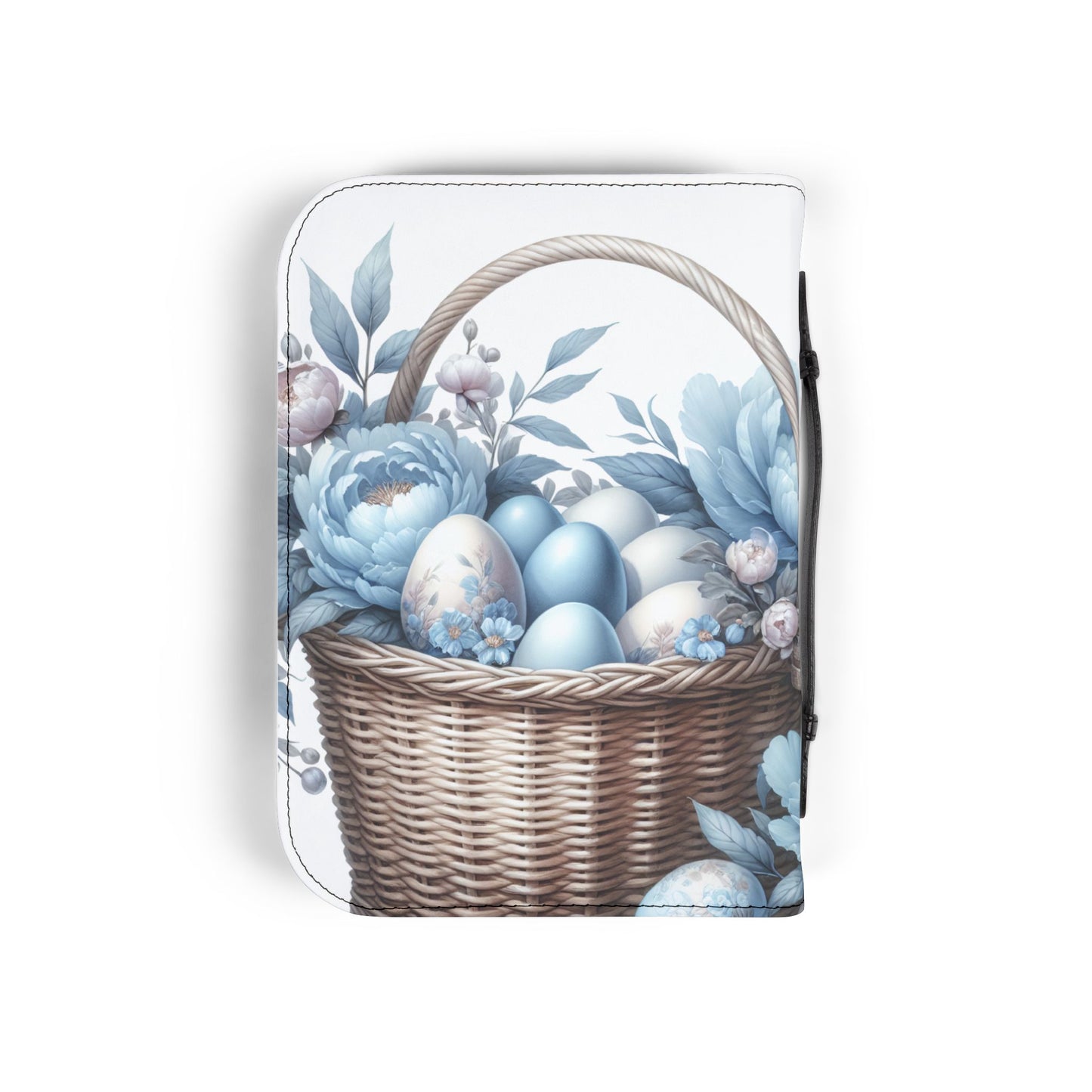 Inspirational Bible Cover with Floral Design, Christian Gift, Psalm 118:24, Easter Accessory, Faith Journal Case, Blue Floral Cover