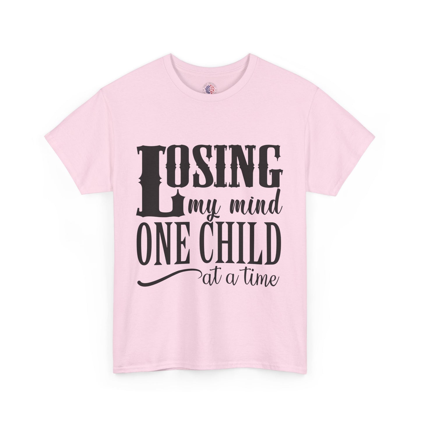 Losing My Mind Unisex Heavy Cotton Tee, Funny Parents T-Shirt, Gift for Moms, Humor Shirt for Dad, Casual Wear, Family Humor Top