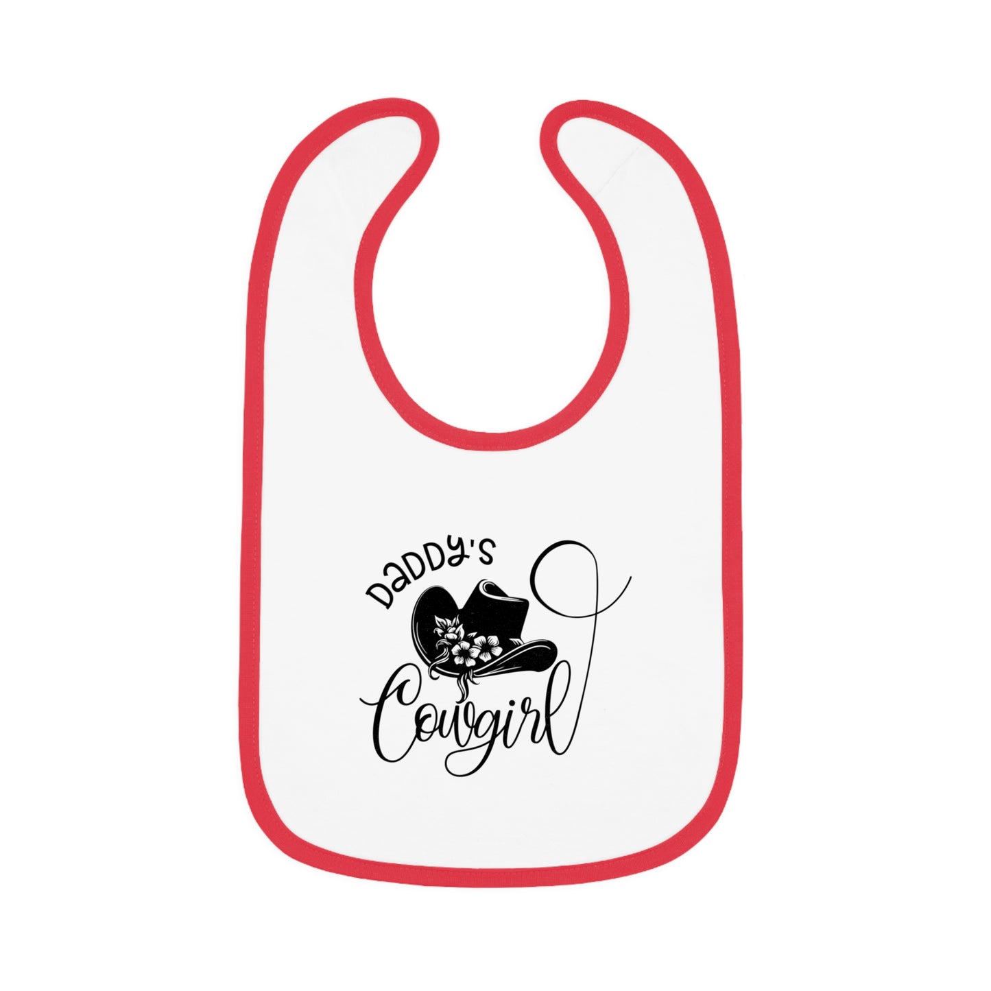 Daddy's Cowgirl Jersey Bib - Cute Baby Feeding Bib, Infant Gift for New Parents, Western Theme Baby Shower, Toddler Apparel