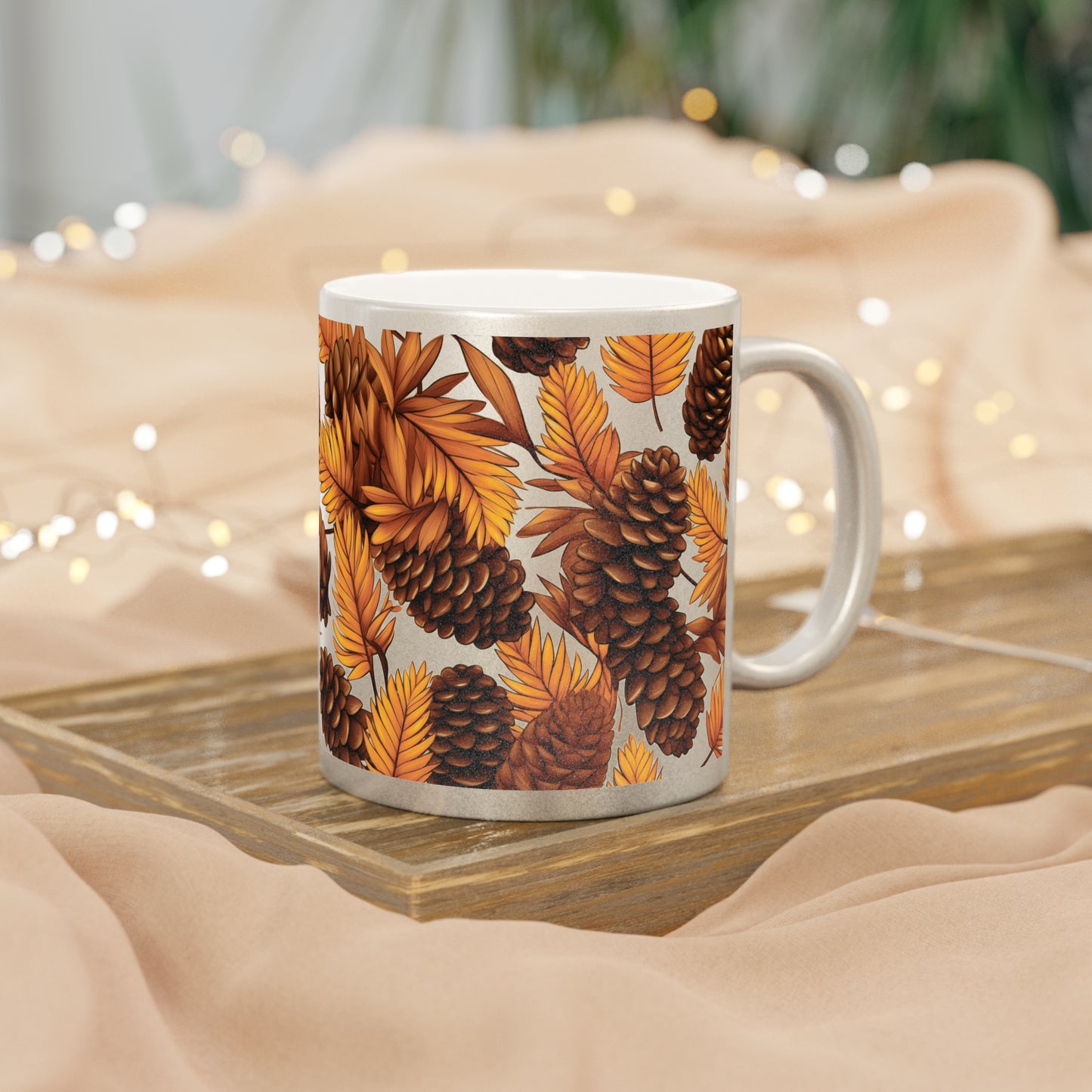 11 oz. Autumnal Pinecone Metallic Mug