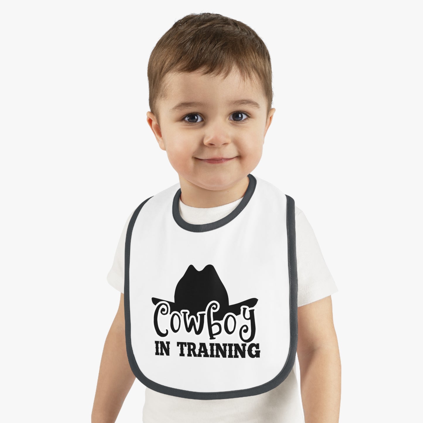 Cute Cowboy Bib for Toddlers - Perfect Baby Gift, Fun Baby Shower Present, Western Theme Feeding Bib, Adorable Baby Outfit