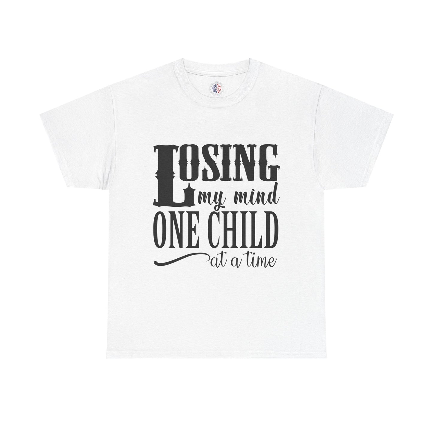 Losing My Mind Unisex Heavy Cotton Tee, Funny Parents T-Shirt, Gift for Moms, Humor Shirt for Dad, Casual Wear, Family Humor Top