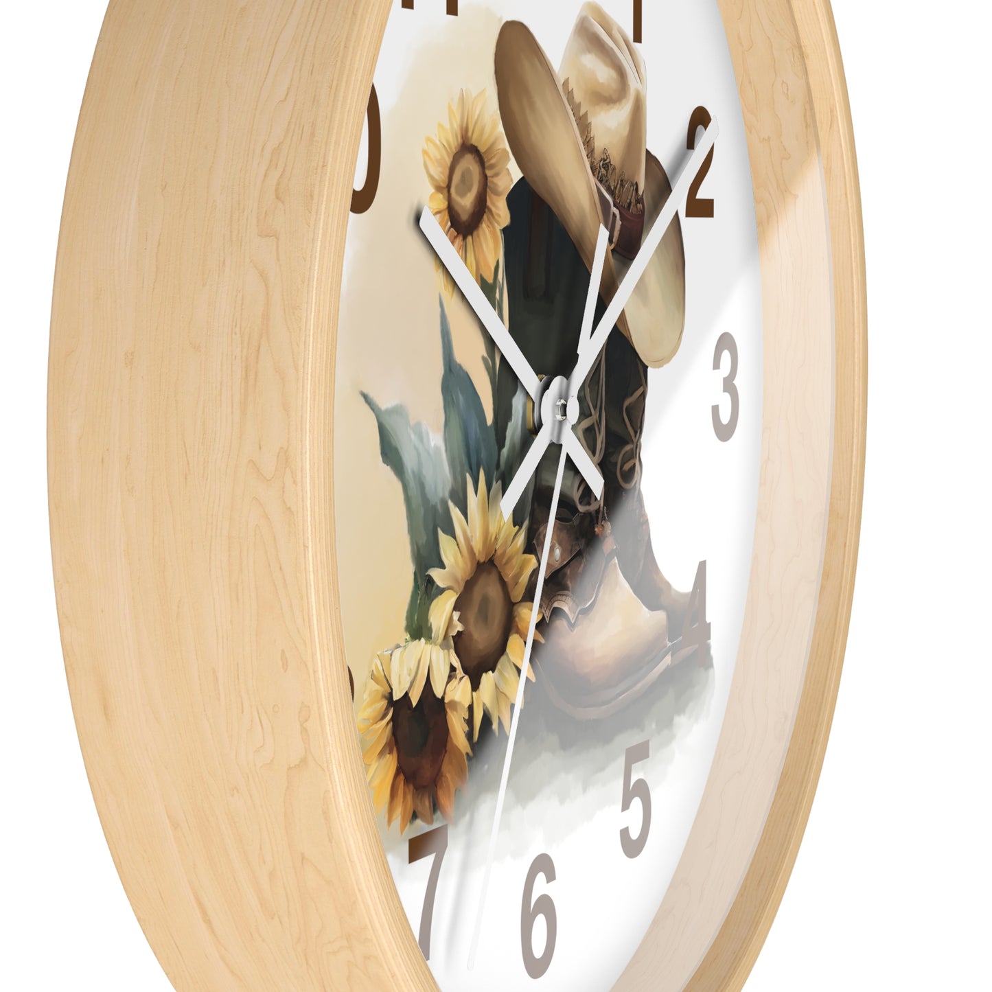 Rustic Cowboy Wall Clock with Sunflowers | Western Decor for Home, Gift for Rodeo Lovers, Farmhouse Wall Art, Country Style Timepiece, [...]