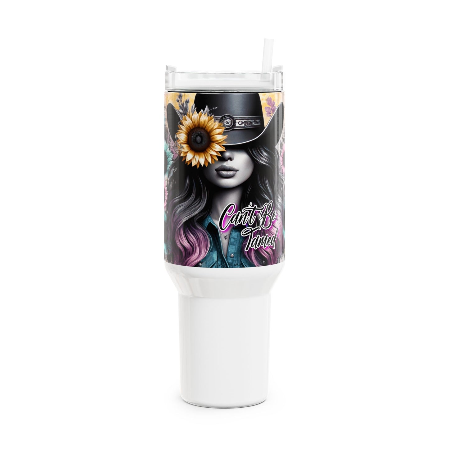 Western Floral Tumbler, Cowboy Cowgirl Drinkware, 40oz Travel Mug, Gifts for Her, Country Party Decor, Summer BBQ Accessories