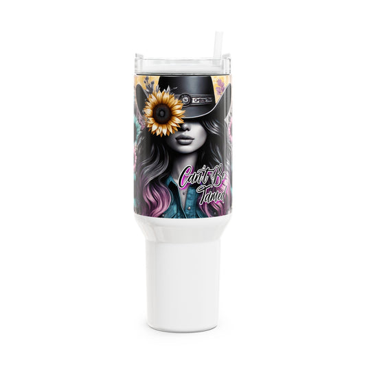 Western Floral Tumbler, Cowboy Cowgirl Drinkware, 40oz Travel Mug, Gifts for Her, Country Party Decor, Summer BBQ Accessories