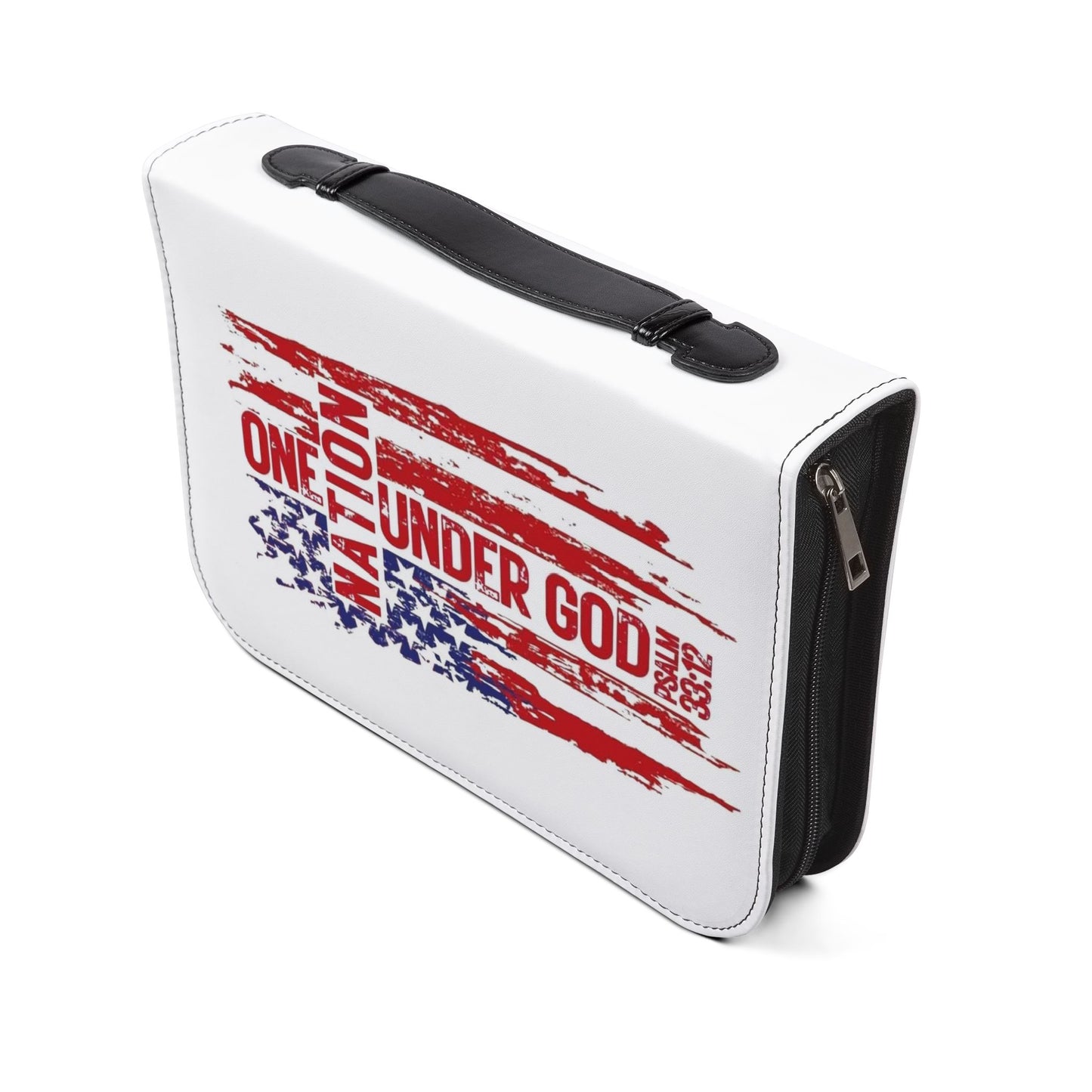 Patriotic Bible Cover - One Nation Under God, Religious Gift, Christian Accessory, Memorial Day, Independence Day, Church, Bible Holder