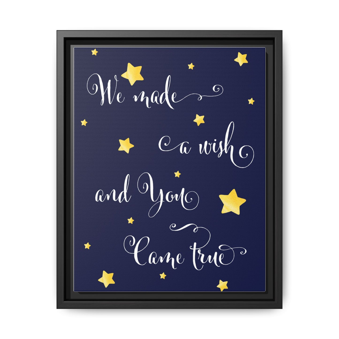 Framed Canvas Wall Art - "We Made a Wish and You Came True" - Perfect Gift for Birthdays, Baby Showers, Nursery Decor, Home Accent, [...]