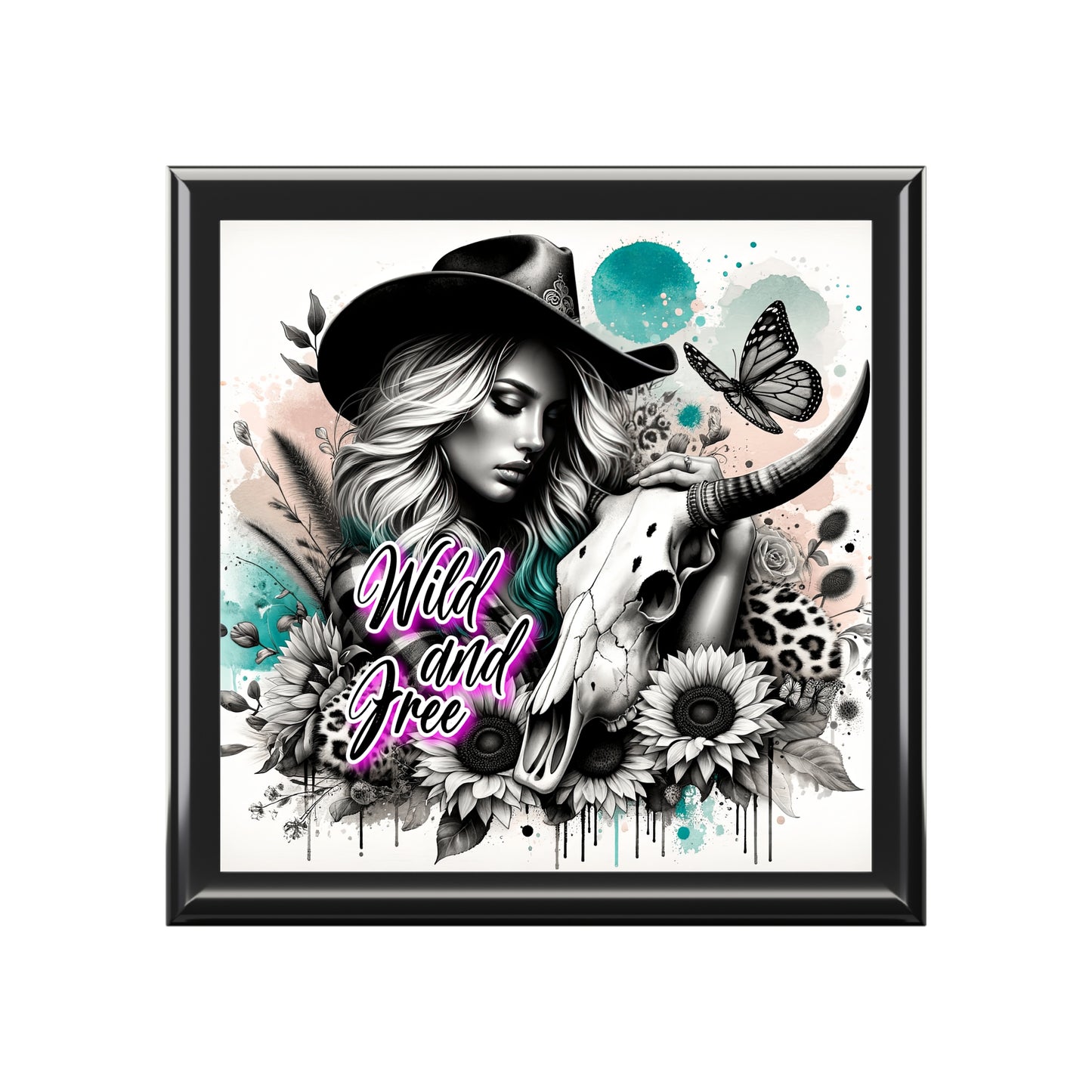 Wild and Free Jewelry Box, Western Decor, Gift for Her, Boho Chic Storage, Keepsake Organizer, Unique Jewelry Holder