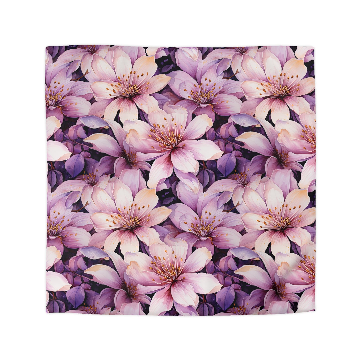 Floral Microfiber Duvet Cover - Cozy Bedding, Boho Decor, Gift for Her, Bedroom Makeover, Spring Home Accents