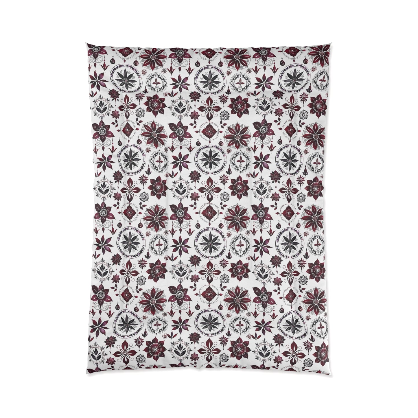 Cozy Floral Comforter - Boho Chic Bedding, Warmth for Home, Perfect for Winter, Housewarming Gift, Bed Decor