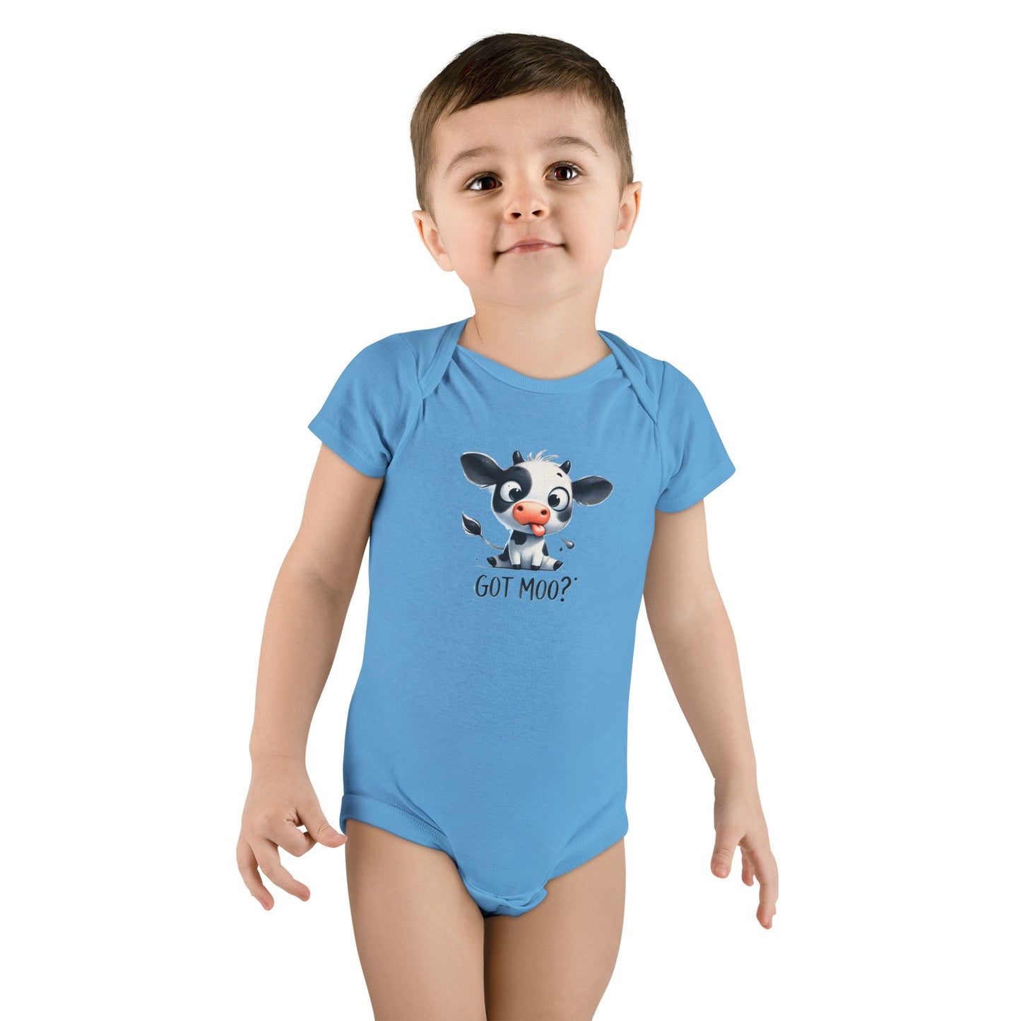 Cute Cow Baby Onesie - 'Got Moo?' Animal Print Newborn Gift, Baby Shower Outfit, Toddler Clothes, Funny Baby Bodysuit