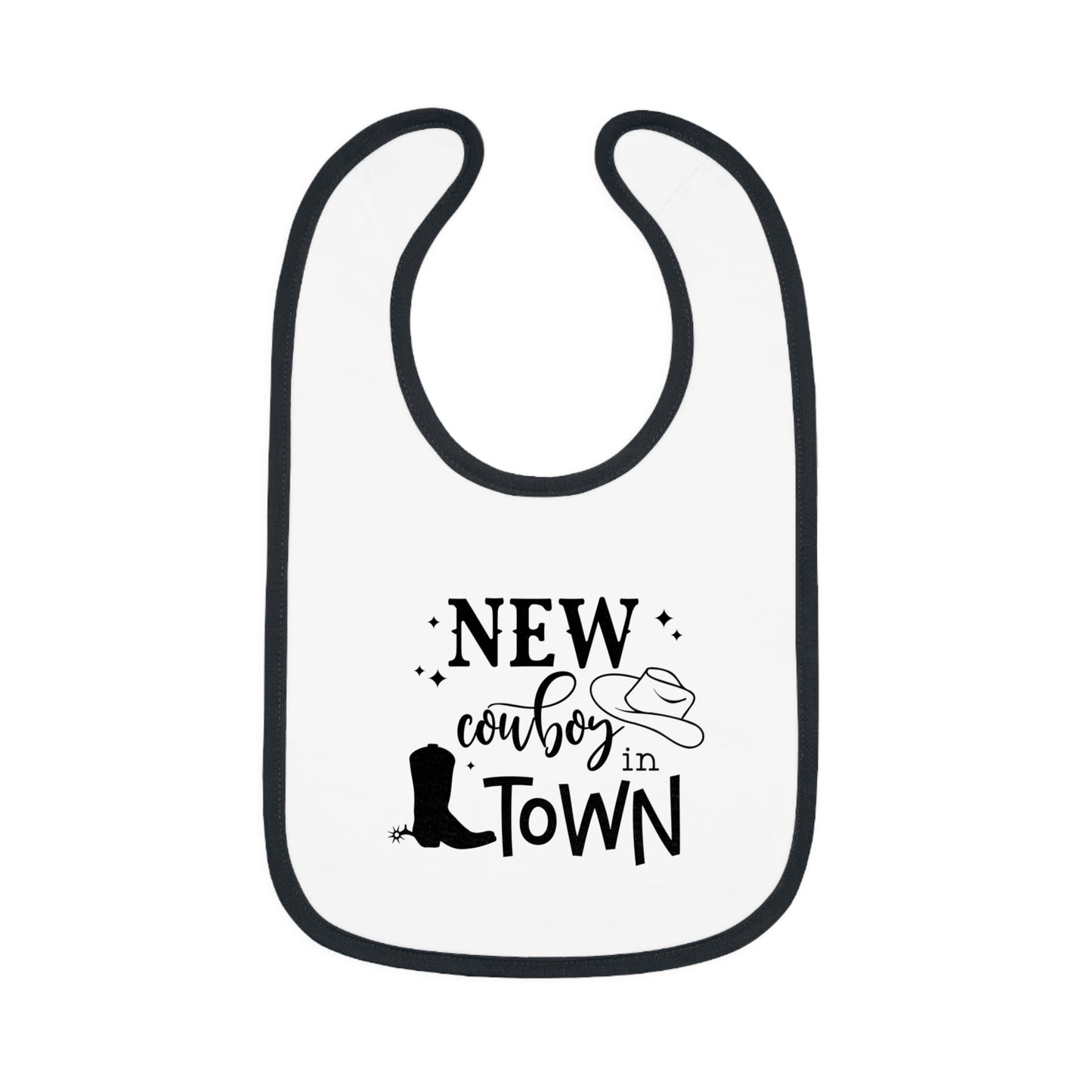 Baby Cowboy Bib, Cute Baby Shower Gift, Newborn Bib for Boys, Western Theme Baby Gear, Baby Feeding Apparel