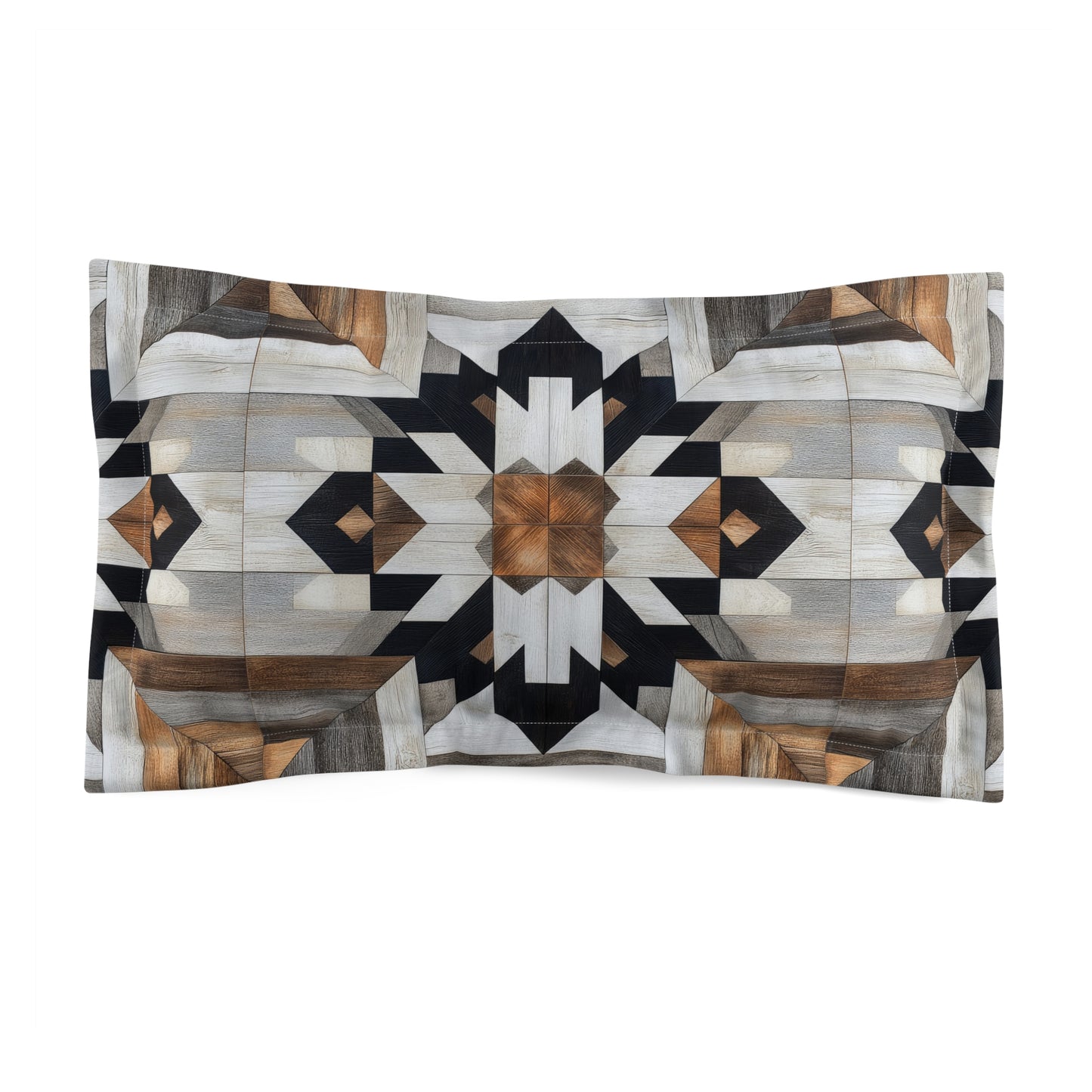 Geometric Microfiber Pillow Sham | Modern Home Decor, Cozy Bedroom Accent, Unique Gift, Boho Style, Decorative Bedding