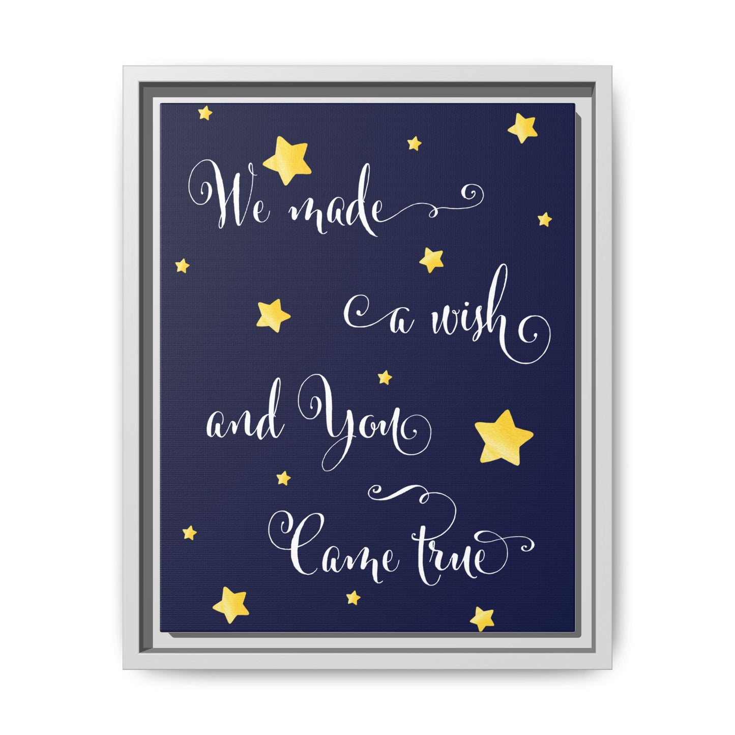 Framed Canvas Wall Art - "We Made a Wish and You Came True" - Perfect Gift for Birthdays, Baby Showers, Nursery Decor, Home Accent, [...]